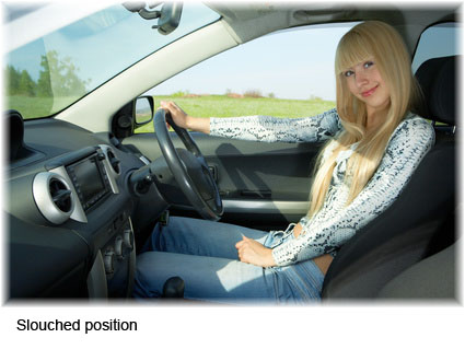 car slouching position